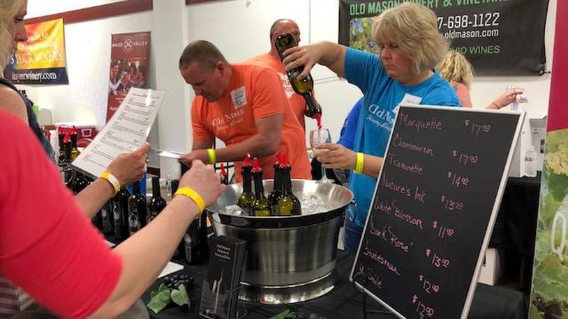 The Vintage Ohio South Wine Festival will return to the Clark County Fairgrounds from noon to 5 p.m. Saturday at the Clark County Fairgrounds in the Youth 4H Building. FILE