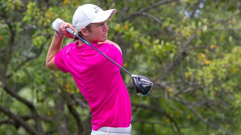 Mikkel Mathiesen, who will be a junior at Wright State, shot 66 Saturday at Country Club of the North and holds a one-shot heading into Sunday's final round of the Metro. CONTRIBUTED/Jeff Gilbert