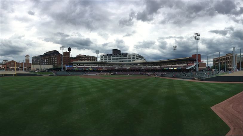 A panoramic view of Fifth Third Field in Dayton from right field on Sept. 6, 2017.