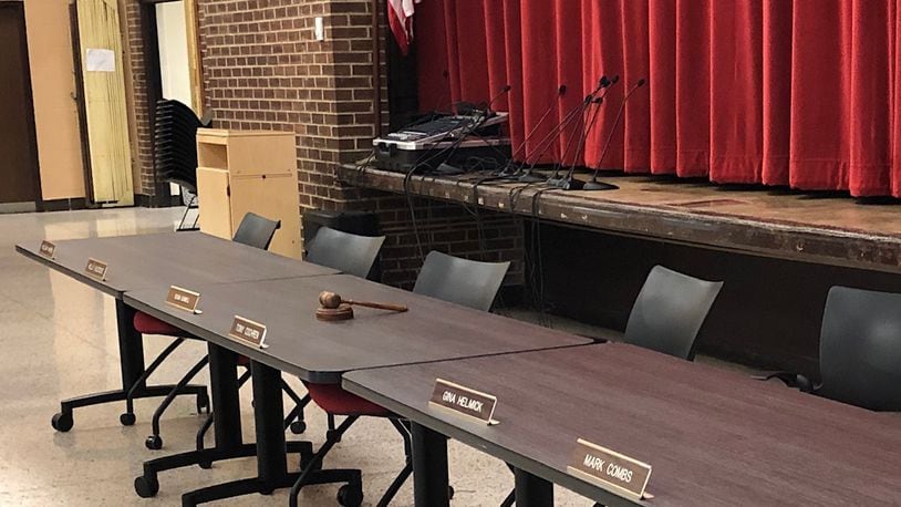 Huber Heights’ board of education met for just over 90 minutes Thursday, most of it in closed executive session. JEREMY P. KELLEY / STAFF