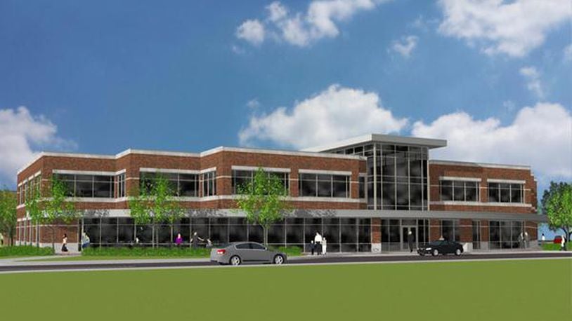 UD will build a new building to house one of its own offices along with the Dayton Development Coalition and the Dayton Foundation. CONTRIBUTED