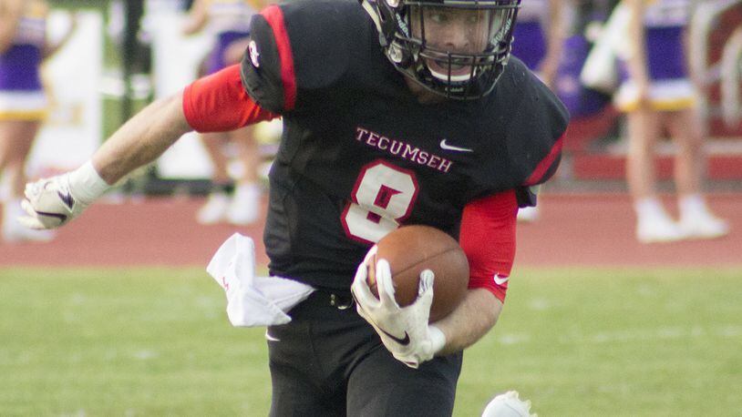 Tecumseh all-purpose back Gavin Wasson has 409 total yards offense in two games. JEFF GILBERT / CONTRIBUTED
