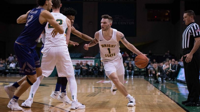 Bill Wampler scored 26 points Wednesday night to lead Wright State to a season-opening win over Western Carolina at the Nutter Center. Joseph Craven/CONTRIBUTED