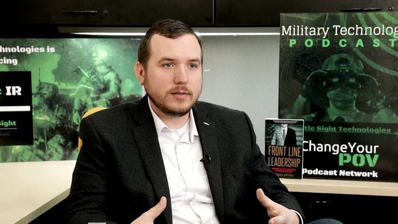 Nicholas Ripplinger, Battle Sight Technologies co-founder, leads a company that has created a technology that creates writing visible exclusively to military, law enforcement and emergency management agencies using night vision.