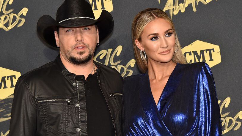 NASHVILLE, TN - JUNE 06:  Jason Aldean and Brittany Kerr attend the 2018 CMT Music Awards at Bridgestone Arena on June 6, 2018 in Nashville, Tennessee.  (Photo by Mike Coppola/Getty Images for CMT)