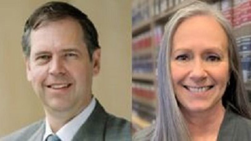 Robert G. Hanseman, left, and Kimberly A. Melnick, will assume seats on the Montgomery County Common Pleas Court April 11 following their appointments by Gov. Mike DeWine. CONTRIBUTED