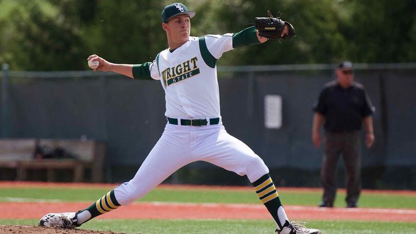 Wright State’s Ryan Weiss has been named the Horizon League Pitcher of the Week for his performance against UIC on Friday. JOSEPH CRAVEN/SUBMITTED PHOTO
