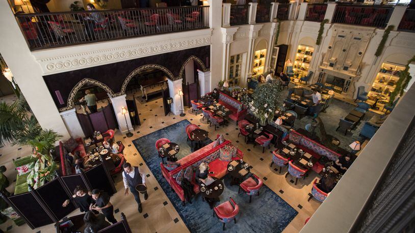A view overlooking the Lobby Restaurant at the NoMad Los Angeles, the Sydell Group’s boutique hotel, on January 23, 2018. It was originally built in the 1920s as the headquarters for The Bank of Italy. (Allen J. Schaben/Los Angeles Times/TNS)