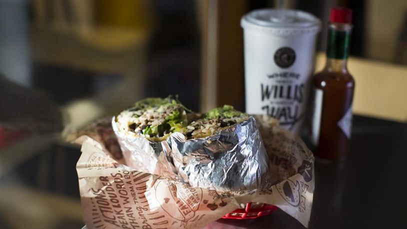 A burrito at a Chipotle Mexican Grill Inc. MUST CREDIT: Bloomberg photo by Caitlin O'Hara.