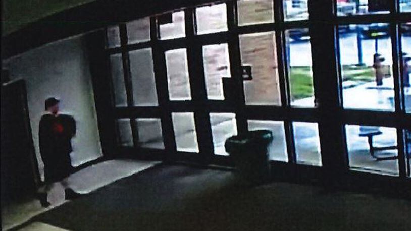 Surveillance camera at Beavercreek Local Schools where Thomas ‘T.J.” Smart is accused of stealing money from the athletic department last week. Smart resigned as the football coach at Carlisle High School. CONTRIBUTED