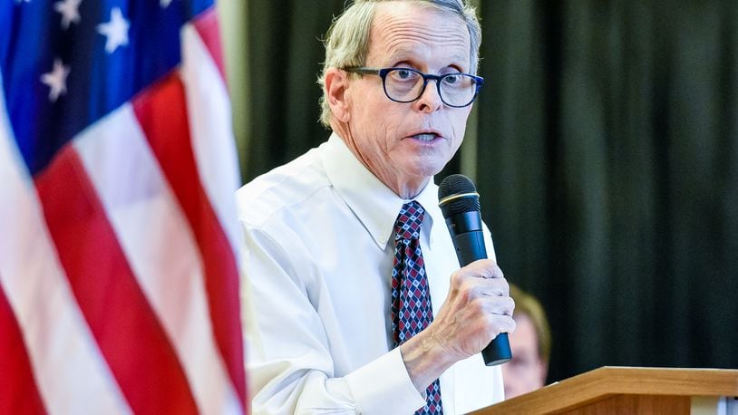 Ohio Attorney General Mike Dewine speaks during a ceremony for VIPS and donors at The Boys and Girls Club of West Chester/Liberty Friday, Dec. 1 in West Chester Township. VIPs and donors got a chance to tour the facility before the doors open on Friday. NICK GRAHAM/STAFF