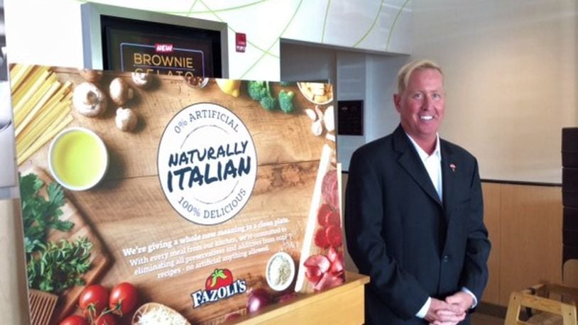 Fazoli’s CEO Carl Howard, who has led the Italian restaurant chain since 2008, is a native of Kettering and a 1983 graduate of Fairmont East High School. MARK FISHER/STAFF