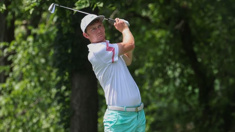 Wright State's Mikkel Mathiesen shot a record-tying 62 in the first round of the Metro at Heatherwoode Golf Club this summer. Ron Alvey, Miami Valley Golf Association/CONTRIBUTED