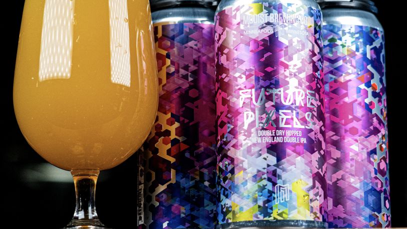 The Future Pixels beer from Minnesota-based Modist Brewing Co., which will be selling a selection of its beers in locations throughout the Miami Valley. CONTRIBUTED