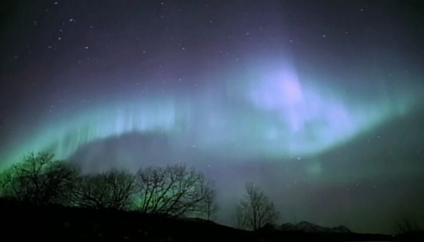 Solar storm and Northern Lights