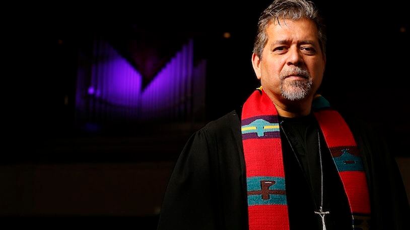 The Rev. Walter Contreras is photographed inside the sanctuary at Pasadena Presbyterian Church in Pasadena, Calif., on May 23, 2016. (Mel Melcon/Los Angeles Times/TNS)
