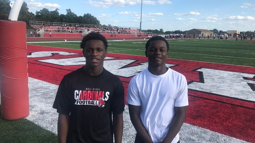 Brothers Hezekiah Hudson Davis (left) and Jeremiah Hudson Davis each played a key role in Trotwood’s win versus Fairmont. Tom Archdeacon/CONTRIBUTED