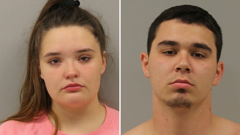 Taylor Nicole Daley, left and Thaddeus Michael Brown were sentenced to prison for their roles in a fiery Preble County crash. CONTRIBUTED