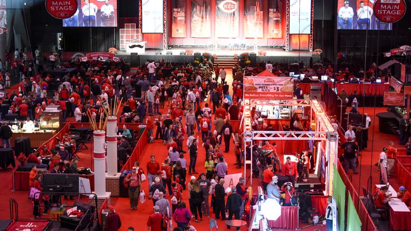 Thousands of Reds fans gathered to see current and former Reds players and browse numerous displays during Redsfest on Friday, Dec 2, 2016, at Duke Energy Convention Center in Cincinnati. NICK GRAHAM/STAFF