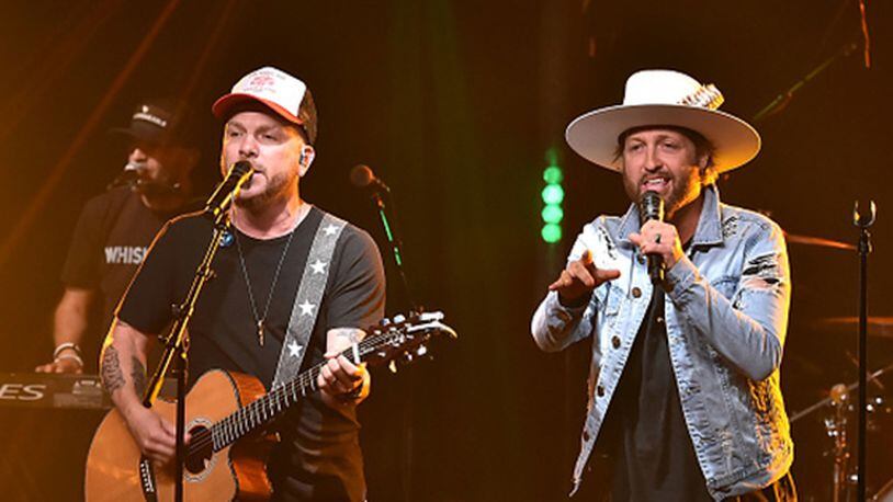 NEW YORK, NY - JUNE 19:  Chris Lucas and Preston Brust of LoCash perform during iHeartMedia's Bobby Bones Book Release Party - "FAIL UNTIL YOU DON'T: FIGHT. GRIND. REPEAT." on June 19, 2018 in New York City.  (Photo by Theo Wargo/Getty Images for iHeartRadio)