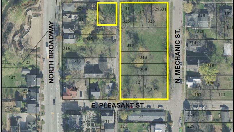 This is the location of land owned by the city of Lebanon along North Mechanic and New streets that is part of a development agreement to build new market-rate housing. CONTRIBUTED/CITY OF LEBANON