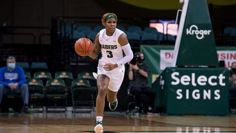 Jada Roberson, shown earlier this season, scored 16 points Thursday to lead Wright State over Detroit Mercy at the Nutter Center. Joseph Craven/Wright State Athletics