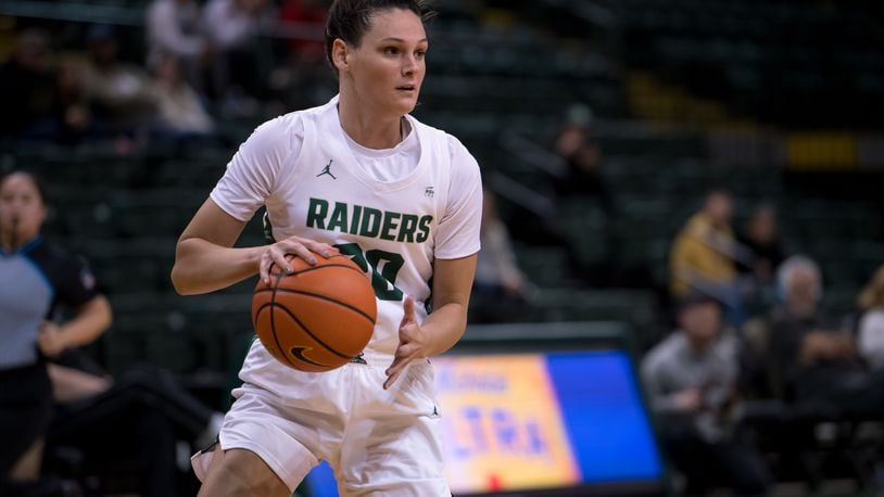 Wright State's Layne Ferrell led the Raiders with 17 points in Monday night's win over Marshall at the Nutter Center. Wright State Athletics photo