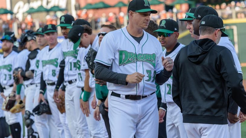 The Dayton Dragons played their home opener on Tuesday, Apr. 11, 2023, at Day Air Ballpark in downtown Dayton. TOM GILLIAM/CONTRIBUTING PHOTOGRAPHER