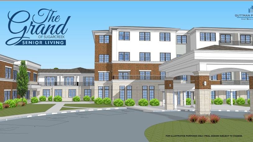 This rendering shows what the The Grand of Sugarcreek" luxury senior living facility will look like when completed in 2019, the developer said. (Courtesy/Guttman Properties, LLC).