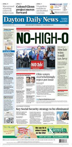 Dayton Daily News Election - 2015 front cover
