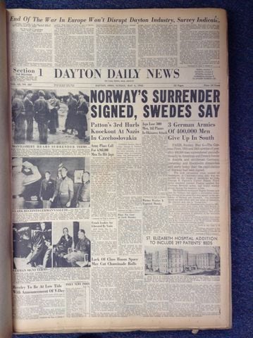 WWII front pages: Dayton Daily News May 6, 1945