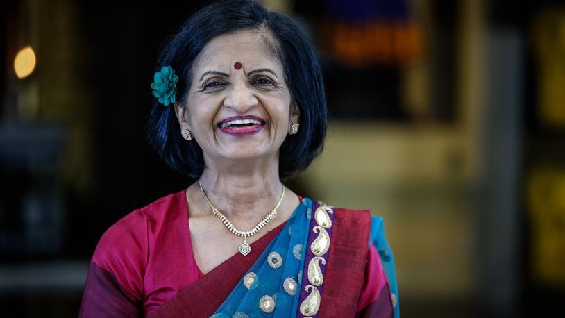 Sunita Agarwal, president of the board for the Hindu Temple of Dayton, works to bring the Hindu Temple of Dayton to the community via acts of kindness. JIM NOELKER/STAFF