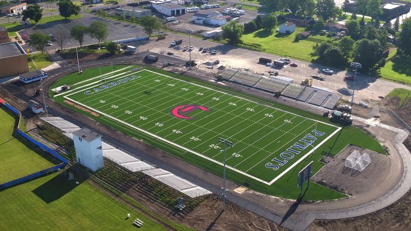 Carroll High School’s artificial turf field. TY GREENLEES / STAFF