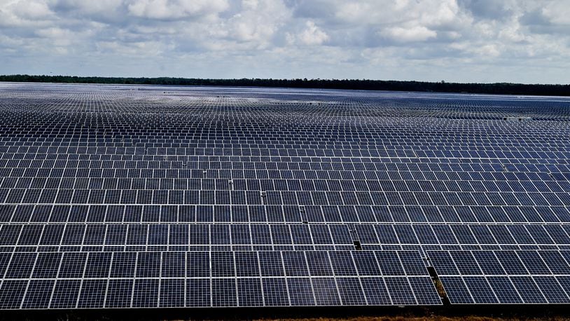 FILE — A solar energy farm that produces electricity for Florida Power & Light, in Babcock Ranch, Fla., May 7, 2019. Presumptive Democratic presidential nominee Joe Biden won over environmentalists and liberals with proposals and policies intended to address climate change in his $2 trillion plan that, somewhat unexpectedly, has also earned a measure of support from the oil and gas industry — in part because it does not include a fracking ban. (Zack Wittman/The New York Times)