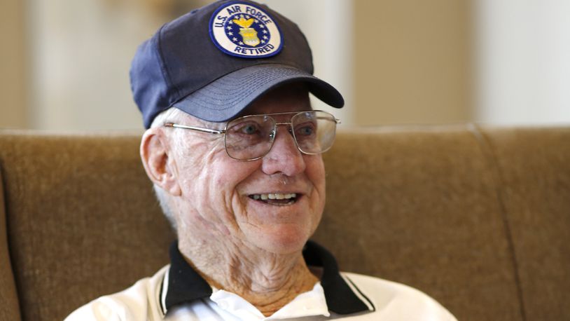 World War II veteran Russell Hastler, 93, pictured May 24, 2018, served in the Army Air Corps as a gunner on B-24 missions that included night bombing, night supply and spy drops in Europe.   TY GREENLEES / STAFF