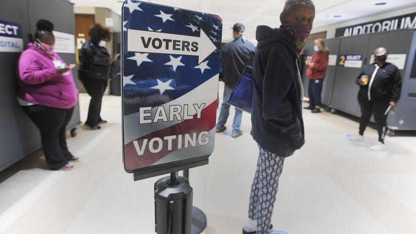 Early in-person voting begins April 6 in Ohio for the May 4 primary and special election. MARSHALL GORBY/STAFF
