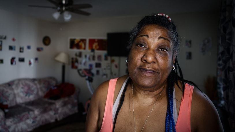 Kathy Jacobs, 60, lives in her Dayton apartment without heat. Jacobs said she called Miami Valley Community Action Partnership to get help with no response. Jacobs has medical issue which prevents her from driving. JIM NOELKER/STAFF