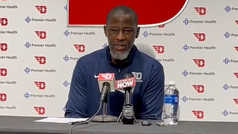 Anthony Grant delivered an emotional speech in his postgame press conference. Dayton players were the target of hate online from losing gamblers after the game Friday vs. VCU. DAVID JABLONSKI / STAFF