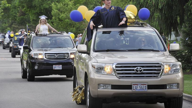 Tuesday night the city of Oakwood had a parade for the class of 2020. Friends and families lined the streets honoring the grads. MARSHALL GORBYSTAFF