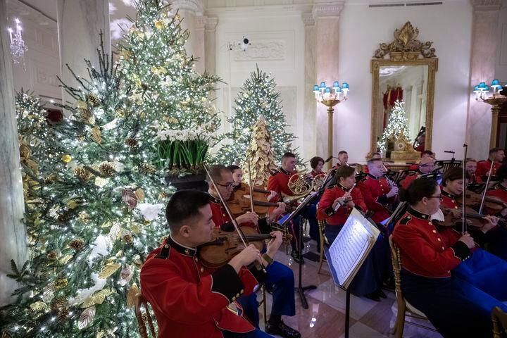 Photos: Melania Trump unveils 'Spirit of America' White House Christmas decor