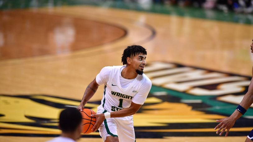 Wright State's Trey Calvin, shown during action earlier this season, scored 17 points Saturday. Wright State Athletics photo