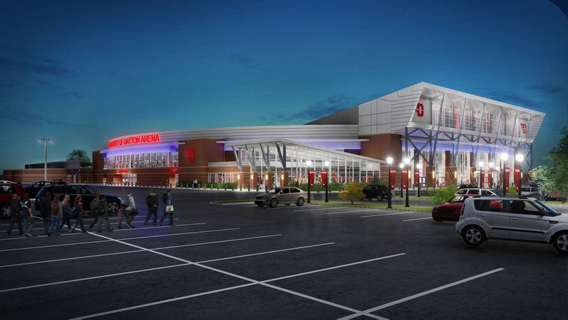 The $72 million renovation to the University of Dayton Arena, seen here in a rendering, will be “a game changer” for the Atlantic 10 and the university’s athletic programs, the league’s commissioner said Thursday. CONTRIBUTED