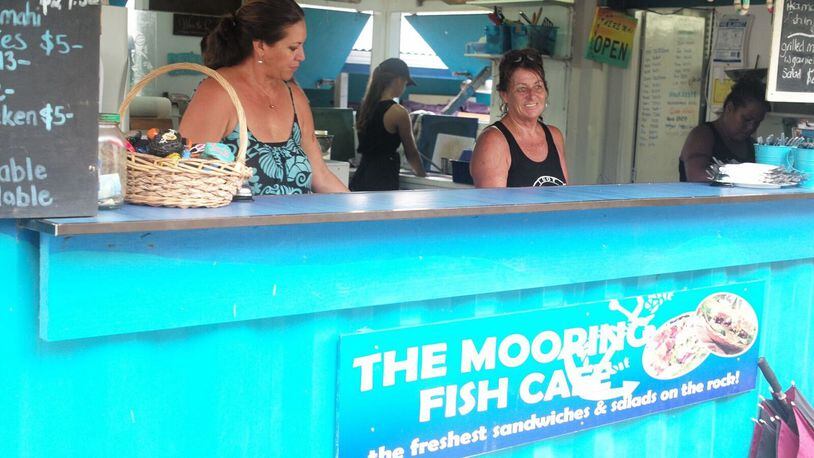 The Mooring Cafe is famous for its fish sandwiches made from the daily catch. (George Hobica/TNS)