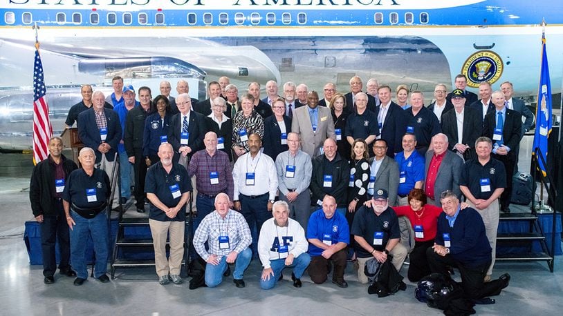 As part of the Air Force Museum Foundation’s Living History Series, several retirees from Air Force Once spoke during a panel discussion April 1 at the National Museum of the U.S. Air Force. Audience members included other retirees and family members. CONTRIBUTED PHOTO/CHERYL PRICHARD