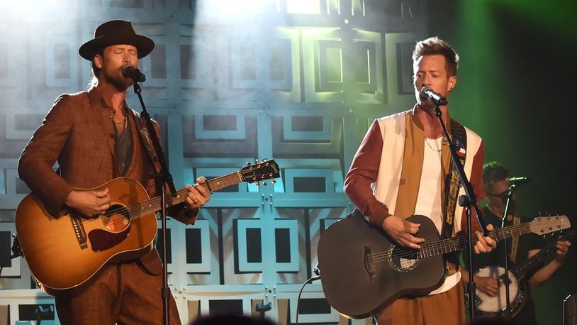 NASHVILLE, TN - JUNE 03: Brian Kelley and Tyler Hubbard of Florida Georgia Line perform onstage at the Innovation In Music Awards on June 3, 2018 in Nashville, Tennessee.  (Photo by Rick Diamond/Getty Images for Innovation In Music Awards)