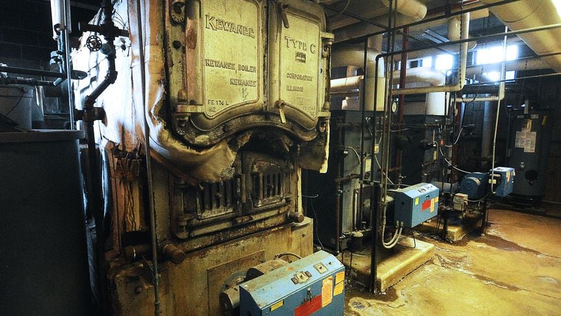 The HVAC, steam heating units are over 70 years old at the Broadway Elementary School in Tipp City. MARSHALL GORBY\STAFF