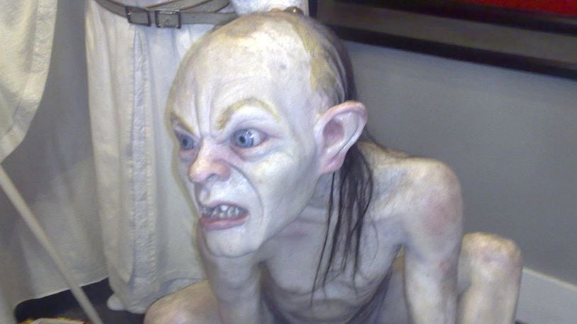 A photo of a wax likeness of Gollum, the corrupted hobbit in  'The Lord of the Rings' series. Some have compared a creature seen on security video at a Colorado Springs home as a Gollum or Dobby the house-elf look-alike. Others say it's the homeowner's 9-year-old son.
