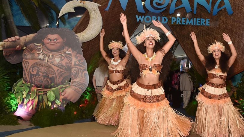FILE PHOTO: A view of the atmosphere at The World Premiere of DisneyÂ's "MOANA" at the El Capitan Theatre on Monday, November 14, 2016 in Hollywood, CA. The character of Maui is pictured at the left.  (Photo by Alberto E. Rodriguez/Getty Images for Disney)