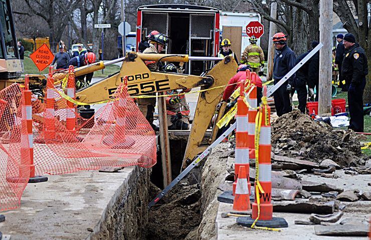 PHOTOS: Oakwood city worker rescued from collapsed trench