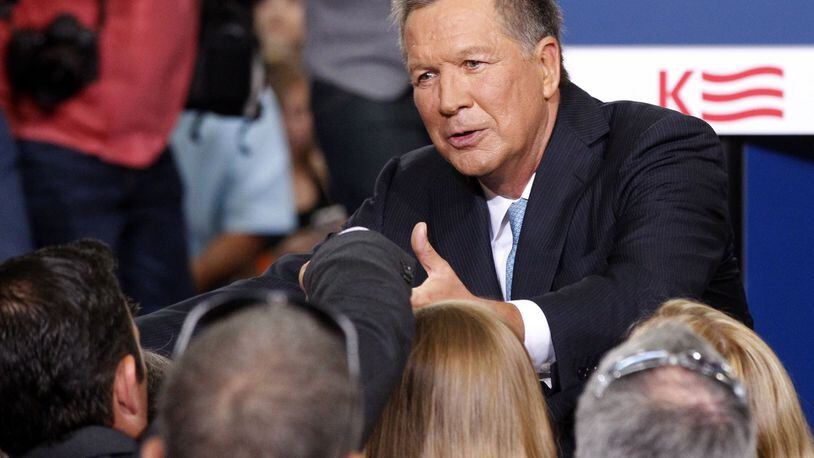 Ohio Governor John Kasich announced his run for the Presidency at Ohio State University on Tuesday. TY GREENLEES / STAFF